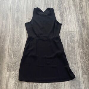 LOFT - Black Sleeveless High Neck Mini Dress - Size 2